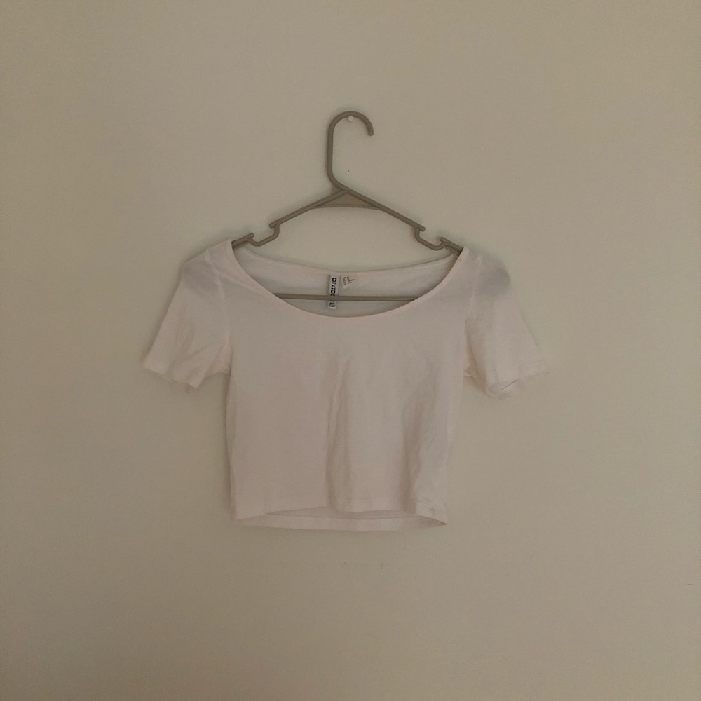 NWT - H&M White Crop Top